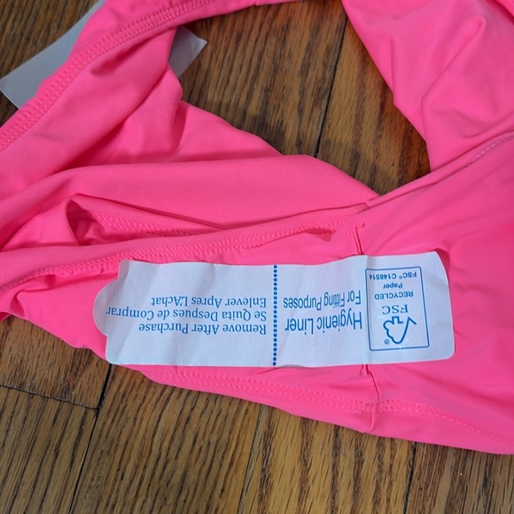 Andie Bikini Set Valencia Top 90s High Waisted Bottom Neon Pink size Medium NWT - Picture 6 of 10
